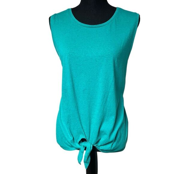J Crew Turquoise Tie Knot Tank N0467 - Picture 1 of 7